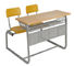 قاب فلزی مبلمان مدرسه با دوام ، میز و صندلی دو نفره دانشجویی ترکیبی