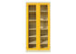 کابینت های ذخیره سازی تاشو آسان فولادی مونتاژ شده درب های لولایی رنگ زرد